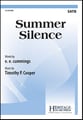 Summer Silence SATB choral sheet music cover